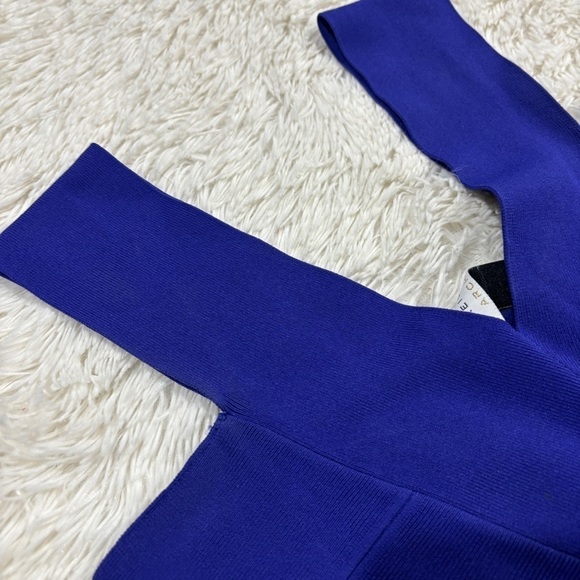 Reiss Womens Blue Archive Jamie Knitted V Neck Sleeveless A Line Dress Size 6 - Picture 4 of 16